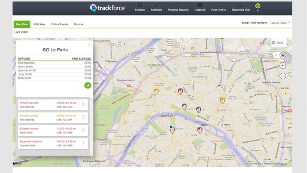 carte sur le moniteur