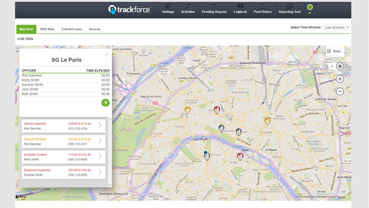 carte sur le moniteur